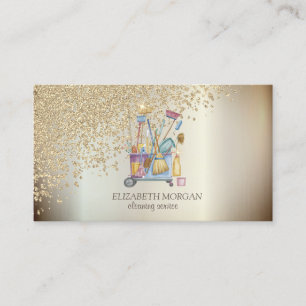 Stylish Cool Diamonds Cleaning Bucket Tools Business Card