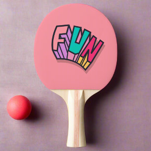 Stylish Cool "Fun" Bold Colors Trendy Sports  Ping Pong Paddle