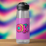 Stylish Cool "OK" Rainbow Colours  Purple Sports  Water Bottle<br><div class="desc">Stay hydrated in style with our Stylish Cool 'OK' Rainbow Colours Purple Sports Water Bottle. Featuring a vibrant spectrum of rainbow colours against a purple backdrop,  this bottle adds a trendy touch to your active routine.</div>