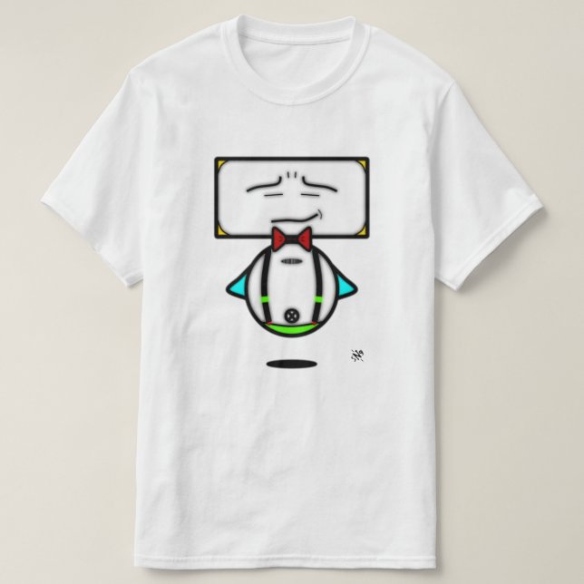 stylish cool robot(s) with red papillon version 2 T-Shirt (Design Front)
