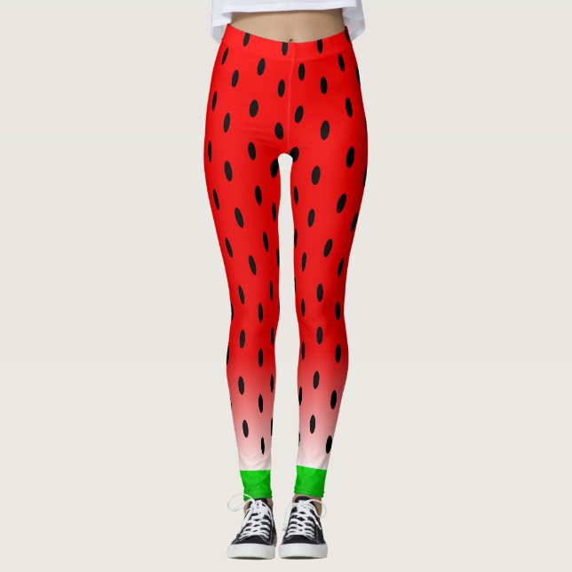Stylish Cool Watermelon Design Leggings (Front)