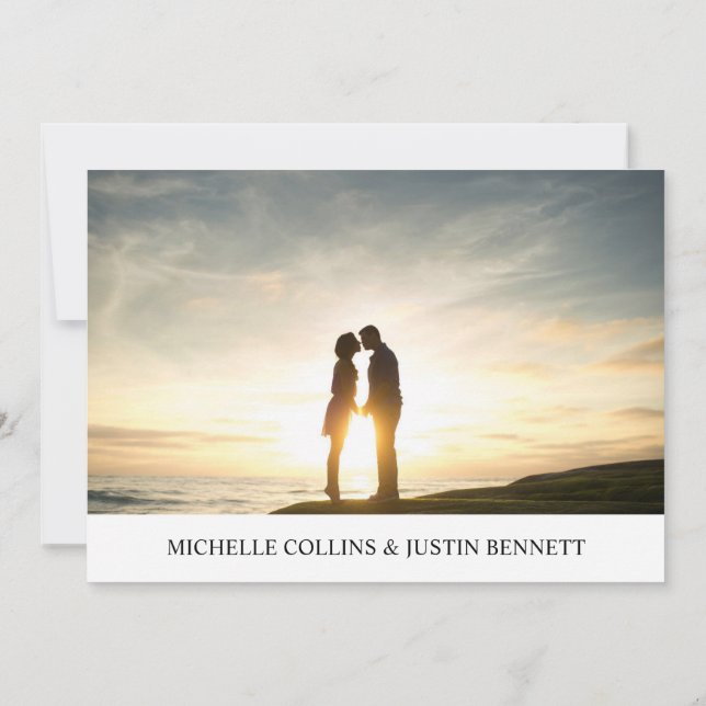 Stylish Couple Image Invitation (Back)