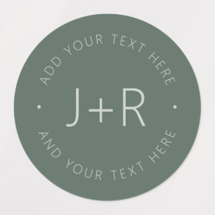 Stylish Couples Monogram Editable Text Waterproof
