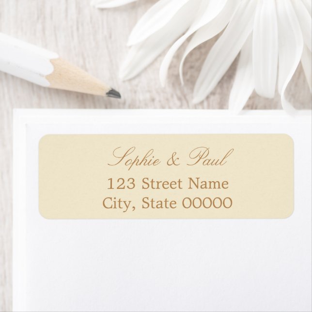 Stylish Cream Beige Return Address Label (Insitu)