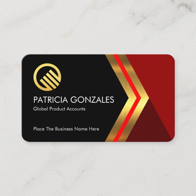 Stylish Creative Arrowheads Business Owner Business Card (Front)