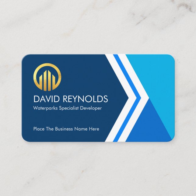 Stylish Creative Arrows Business Owners Business Card (Front)