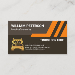 Stylish Creative Brown Layers Logistics Transport Business Card
