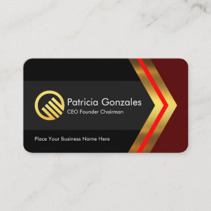 Stylish Creative Gold Arrowheads Business Owner Card