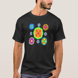 Stylish Creative Style Artwork Optical Flower Pain T-Shirt