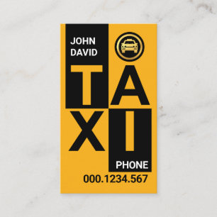 Stylish Creative TAXI Blocks Business Card
