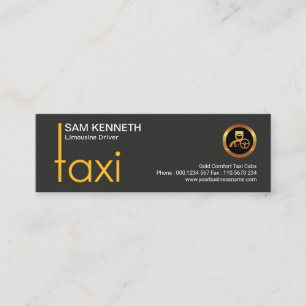 Stylish Creative Taxi Signage TAXI Driver Mini Business Card