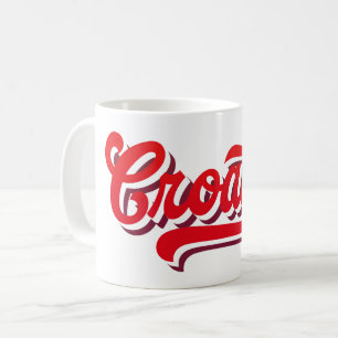 Stylish "Croatia" Typography Design Coffee Mug