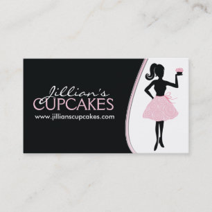 Stylish Cupcake Silhouette Business Card