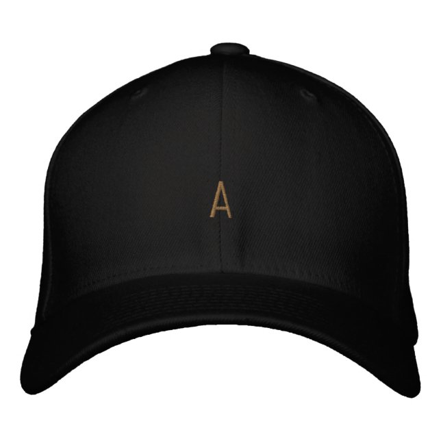 Stylish Custom "A" distinctive Monogram Wardrobe Embroidered Hat (Front)