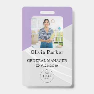Stylish Custom Company Employee Photo Badge ID Badge
