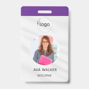 Stylish Custom Company Employee Photo Badge ID Badge
