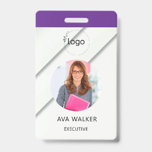 Stylish Custom Company Employee Photo Badge ID Badge