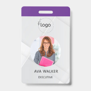 Stylish Custom Company Employee Photo Badge ID Badge