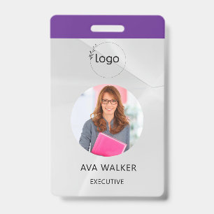 Stylish Custom Company Employee Photo Badge ID Badge