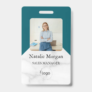 stylish Custom Company Employee Photo Badge ID Badge