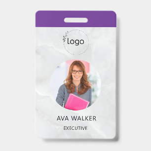Stylish Custom Company Employee Photo Badge ID Badge