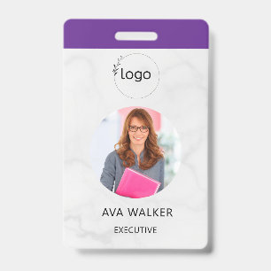 Stylish Custom Company Employee Photo Badge ID Badge