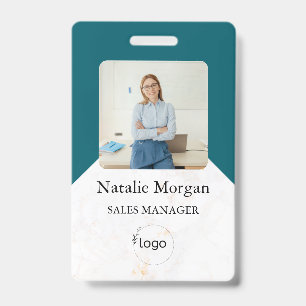 stylish Custom Company Employee Photo Badge ID Badge