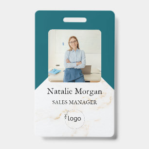 stylish Custom Company Employee Photo Badge ID Badge