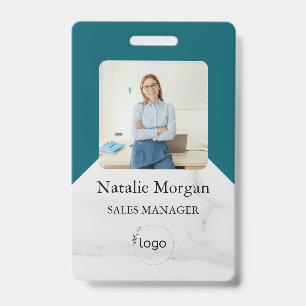 stylish Custom Company Employee Photo Badge ID Badge