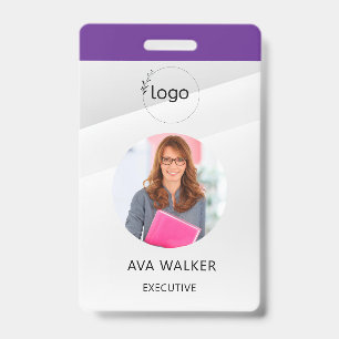 Stylish Custom Company Employee Photo Badge ID Badge