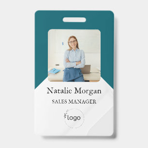 stylish Custom Company Employee Photo Badge ID Badge