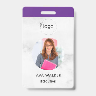 Stylish Custom Company Employee Photo Badge ID Badge