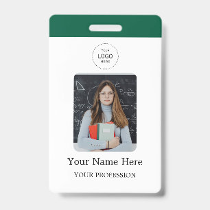Stylish Custom Company Employee Photo Badge ID Badge