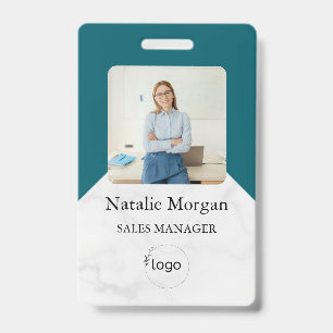 stylish Custom Company Employee Photo Badge ID Badge