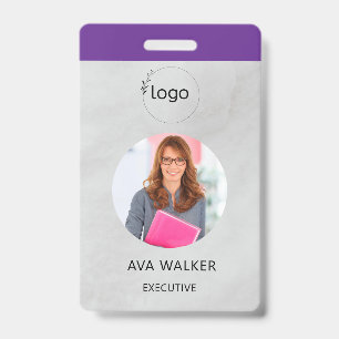 Stylish Custom Company Employee Photo Badge ID Badge