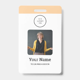 Stylish Custom Company Employee Photo Badge ID Badge