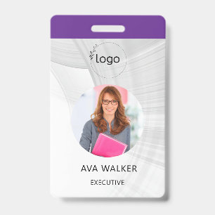 Stylish Custom Company Employee Photo Badge ID Badge