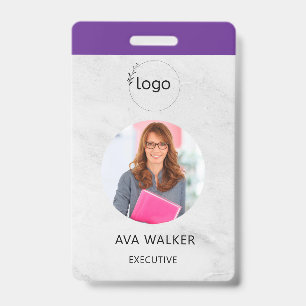 Stylish Custom Company Employee Photo Badge ID Badge
