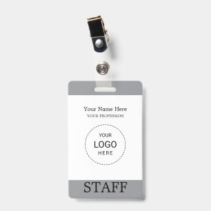 Stylish Custom Company Employee Photo Badge ID Badge