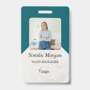 stylish Custom Company Employee Photo Badge ID Badge