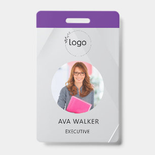 Stylish Custom Company Employee Photo Badge ID Badge
