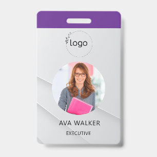Stylish Custom Company Employee Photo Badge ID Badge