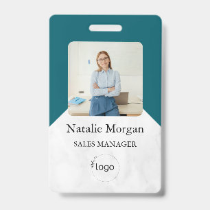 stylish Custom Company Employee Photo Badge ID Badge