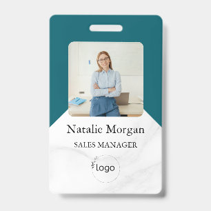 stylish Custom Company Employee Photo Badge ID Badge