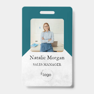 stylish Custom Company Employee Photo Badge ID Badge