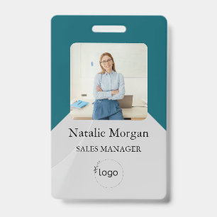 stylish Custom Company Employee Photo Badge ID Badge