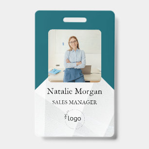 stylish Custom Company Employee Photo Badge ID Badge