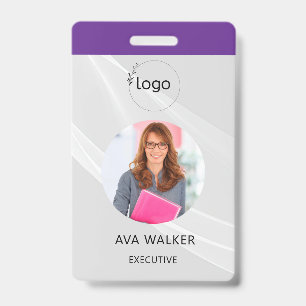 Stylish Custom Company Employee Photo Badge ID Badge