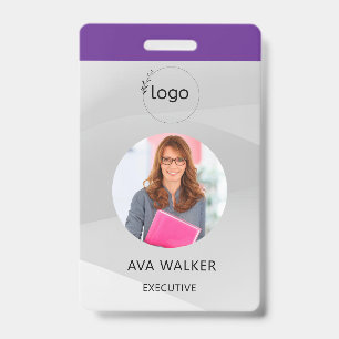 Stylish Custom Company Employee Photo Badge ID Badge
