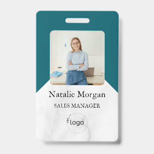stylish Custom Company Employee Photo Badge ID Badge